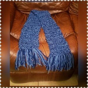 Blue Knitted Scarf